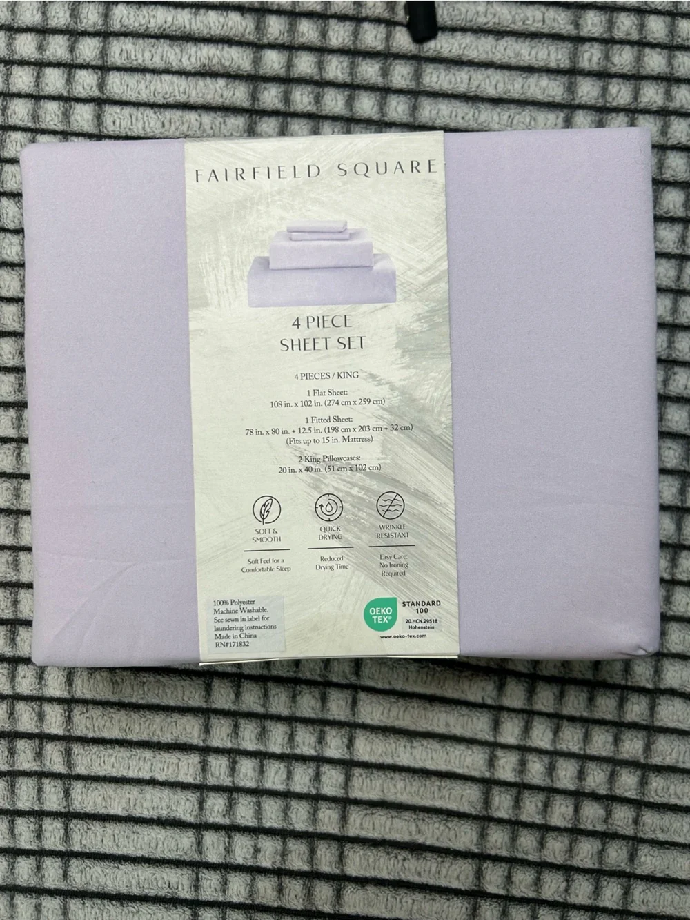 New Lavender King 4 pc. Sheet Set